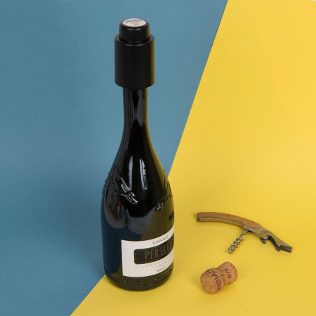 Happy gifts Пробки Артикул 32000 Вакуумная пробка для вина WINERY, 4,5х7 см , пластик,черный на складе 0 шт по цене 399 ₽