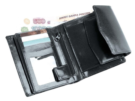 Grand Cuero Портмоне Артикул 559707 Портмоне с отделениями для кредитных карт и монет, черный на складе 0 шт по цене 589.90 ₽