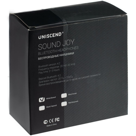 Uniscend Наушники Артикул 15375.30 Беспроводные наушники Uniscend Sound Joy, черные на складе 668 шт по цене 1&nbsp;690 ₽