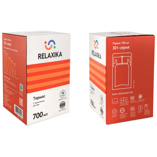Relaxika Термосы Артикул 13870.10 Термос для еды Relaxika 700, в чехле, стальной на складе 0 шт по цене 2&nbsp;650 ₽