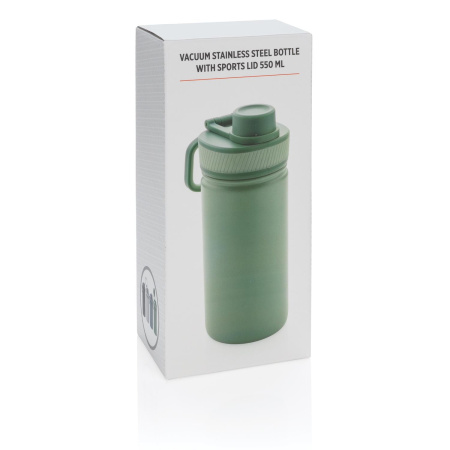 XD Collection Бутылки Артикул P436.197 Спортивная вакуумная бутылка из нержавеющей стали, 550 мл на складе 400 шт по цене 2&nbsp;250 ₽