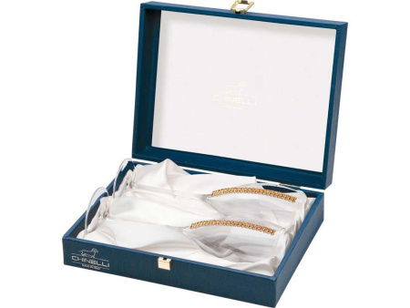 Chinelli Бокалы Артикул 65670 Бокалы для шампанского с кристаллами Swarovski Chinelli на складе 21 шт по цене 6&nbsp;190.46 ₽