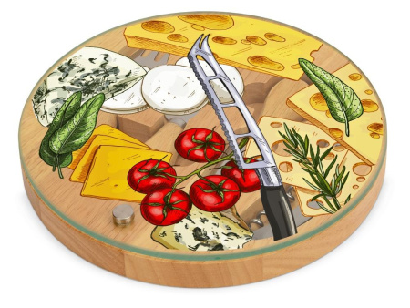 Eat & Bite Наборы Артикул 825928 Набор для сыра Rendezvous круглый, со стеклянной крышкой на складе 1 шт по цене 1&nbsp;870.15 ₽