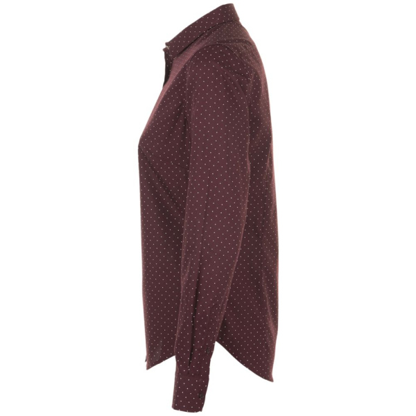 Sol's Рубашки Артикул 01649502 Рубашка женская Becker Women, бордовая с белым на складе 34 шт по цене 2&nbsp;100 ₽