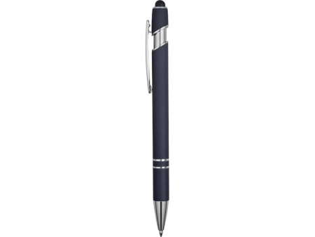  Ручки Артикул 18381.02 Ручка металлическая soft-touch шариковая со стилусом Sway, темно-синий/серебристый на складе 12665 шт по цене 148.45 ₽