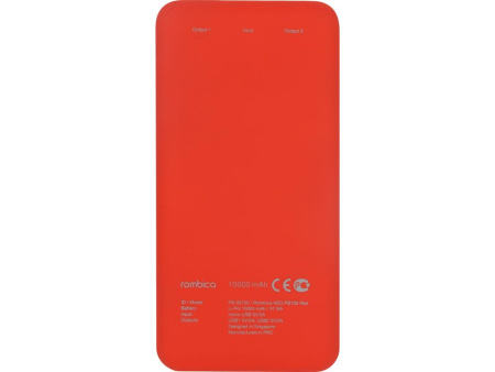 Rombica Аккумуляторы Артикул 595433 Внешний аккумулятор Rombica NEO PB100 Red, красный на складе 1552 шт по цене 1&nbsp;790.00 ₽
