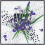 Newonce Платки Артикул 20088.02 Платок шелковый Delicate, ирисы на складе 13 шт по цене 11&nbsp;383 ₽