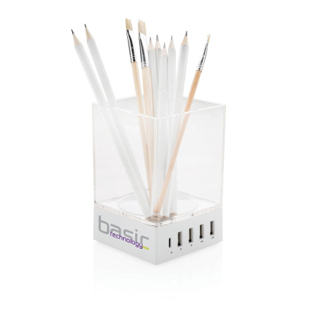 XD Collection Хабы Артикул P308.913 USB-хаб с подставкой для ручек на складе 4 шт по цене 3&nbsp;490 ₽