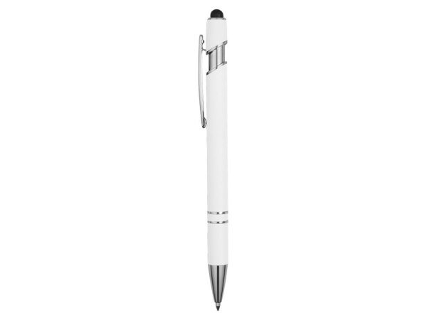 Ручки Артикул 18381.06 Ручка металлическая soft-touch шариковая со стилусом Sway, белый/серебристый на складе 9988 шт по цене 148.45 ₽