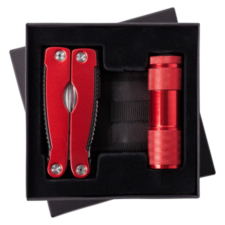 Наборы Артикул 3495.50 Набор Handmaster: фонарик и мультитул, красный на складе 1650 шт по цене 1&nbsp;891 ₽