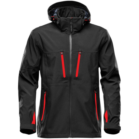 Stormtech Куртки Артикул 11629.35 Куртка софтшелл мужская Patrol, черная с красным на складе 106 шт по цене 18&nbsp;300 ₽