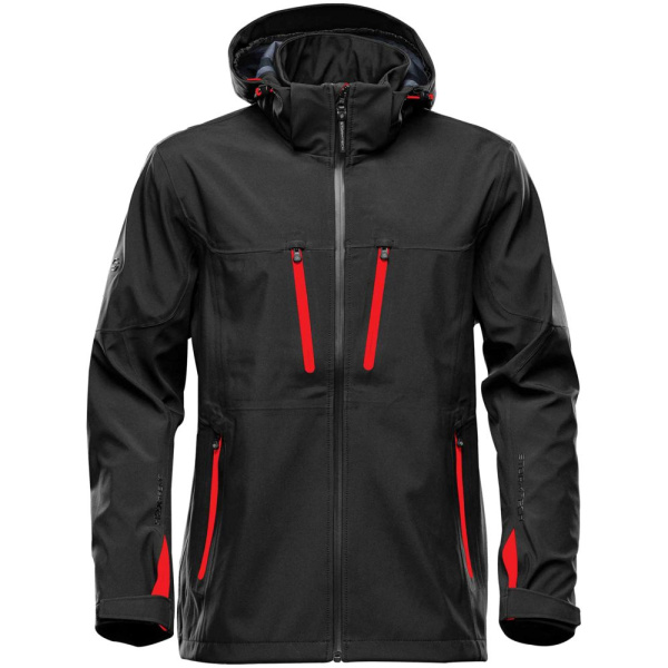 Stormtech Куртки Артикул 11629.35 Куртка софтшелл мужская Patrol, черная с красным на складе 106 шт по цене 18&nbsp;300 ₽