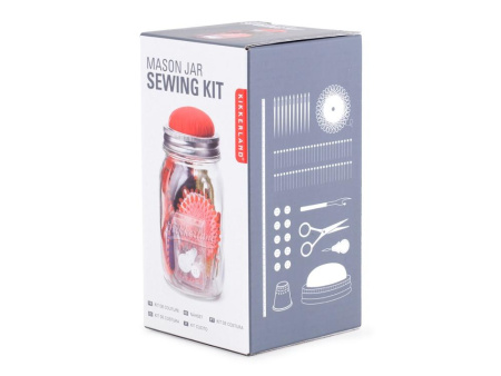 Kikkerland Наборы Артикул 847501 Швейный набор в банке Sewing Kit на складе 54 шт по цене 1&nbsp;001.23 ₽