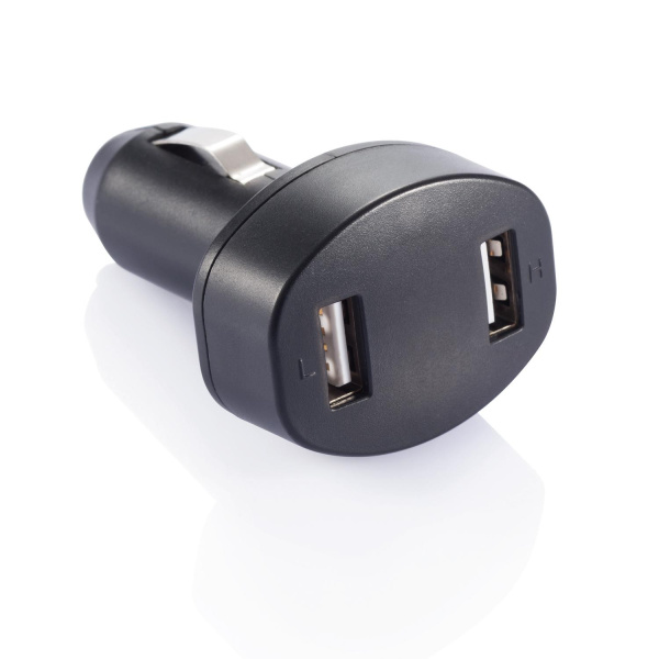 XD Collection Зарядные устройства Артикул P302.061 Зарядное устройство для автомобиля с 2 USB-портами, черный на складе 7 шт по цене 390 ₽