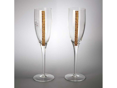 Chinelli Бокалы Артикул 65670 Бокалы для шампанского с кристаллами Swarovski Chinelli на складе 21 шт по цене 6&nbsp;190.46 ₽