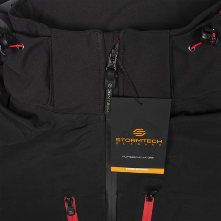 Stormtech Куртки Артикул 11629.35 Куртка софтшелл мужская Patrol, черная с красным на складе 106 шт по цене 18&nbsp;300 ₽