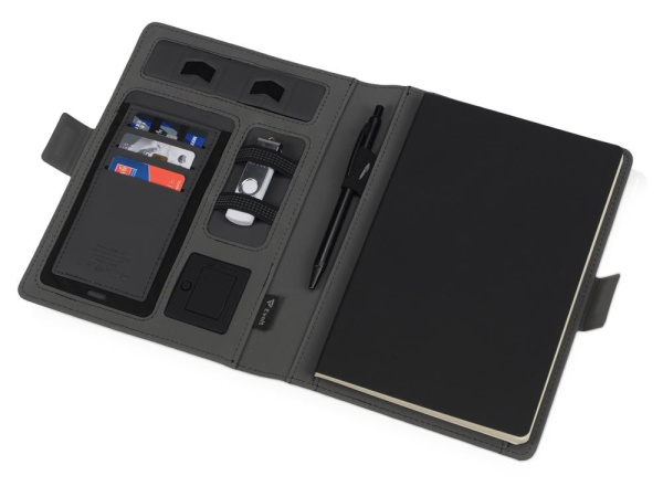 Evolt Органайзеры Артикул 593908 Органайзер с беспроводной зарядкой 5000 mAh Powernote, темно-серый на складе 1690 шт по цене 5&nbsp;492.46 ₽