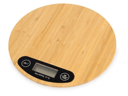  Весы Артикул 694208 Бамбуковые кухонные весы Scale, натуральный на складе 1018 шт по цене 847.92 ₽