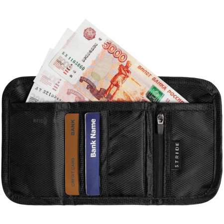 Stride Кошельки Артикул 10370.30 Кошелек Torren с RFID-защитой, черный на складе 15 шт по цене 599 ₽