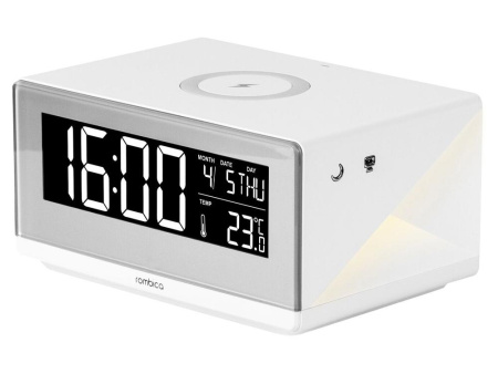 Rombica Часы Артикул 595511 Часы с беспроводным зарядным устройством Rombica Timebox 2, белый на складе 213 шт по цене 4&nbsp;008.57 ₽
