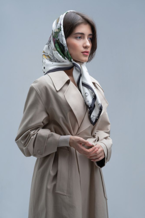 Newonce Платки Артикул 20088.03 Платок шелковый Delicate, каллы на складе 46 шт по цене 11&nbsp;383 ₽