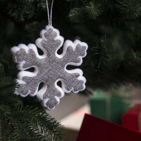 Happy gifts Украшения Артикул 56000 47 Украшение новогоднее  СНЕЖИНКА на складе 5713 шт по цене 105 ₽