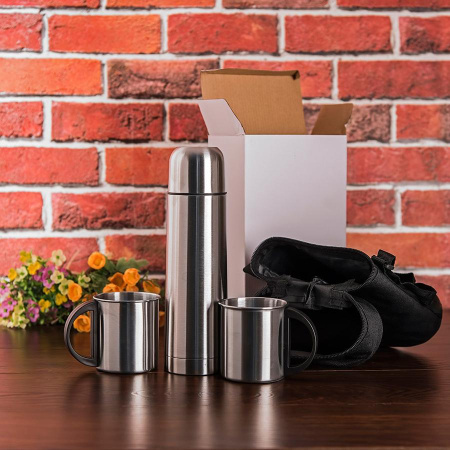 Happy gifts Наборы Артикул 3507 Набор EXPEDITION: термос и 2 кружки в чехле на складе 3962 шт по цене 2&nbsp;277 ₽