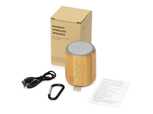  Колонки Артикул 975600 Портативная колонка из бамбука Bongo, натуральный на складе 95 шт по цене 2&nbsp;177.23 ₽