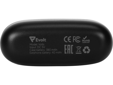Evolt Наушники Артикул 591965 Беспроводные наушники TWS в кейсе Volts. Evolt, черный, пластик на складе 1957 шт по цене 2&nbsp;485.92 ₽