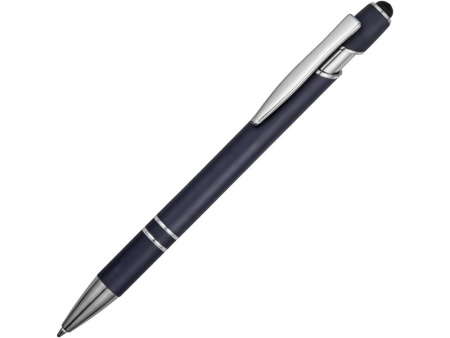  Ручки Артикул 18381.02 Ручка металлическая soft-touch шариковая со стилусом Sway, темно-синий/серебристый на складе 12665 шт по цене 148.45 ₽