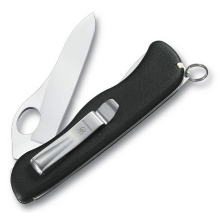 Victorinox Ножи Артикул 7750.30 Солдатский нож с фиксатором лезвия Sentinel One Hand Clip, черный на складе 0 шт по цене 7&nbsp;222 ₽