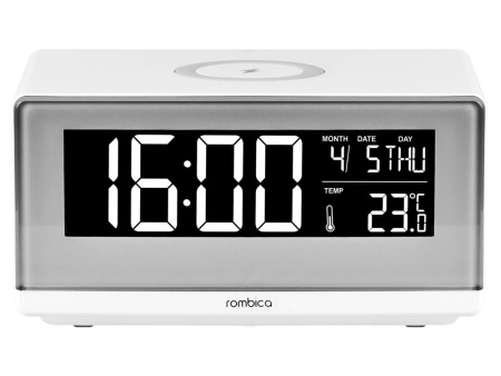Rombica Часы Артикул 595511 Часы с беспроводным зарядным устройством Rombica Timebox 2, белый на складе 213 шт по цене 4&nbsp;008.57 ₽