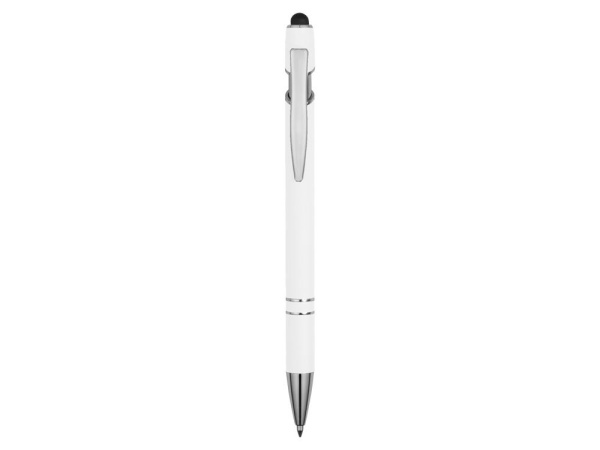  Ручки Артикул 18381.06 Ручка металлическая soft-touch шариковая со стилусом Sway, белый/серебристый на складе 9988 шт по цене 148.45 ₽