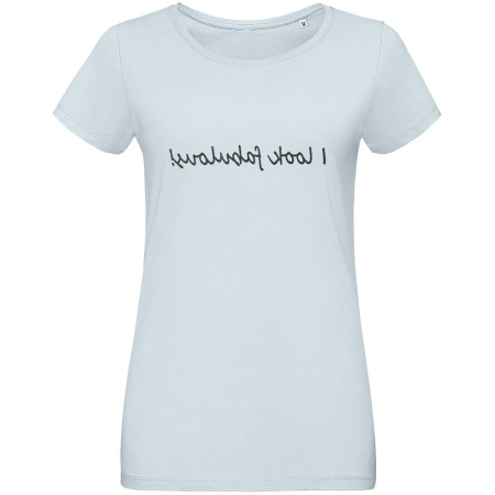 Ловец слов Футболки Артикул 70531.14 Футболка женская I Look Fabulous, голубая на складе 60 шт по цене 1&nbsp;600 ₽