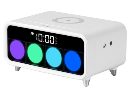 Rombica Часы Артикул 595510 Часы с беспроводным зарядным устройством Rombica Timebox 1, белый на складе 457 шт по цене 3&nbsp;257.25 ₽