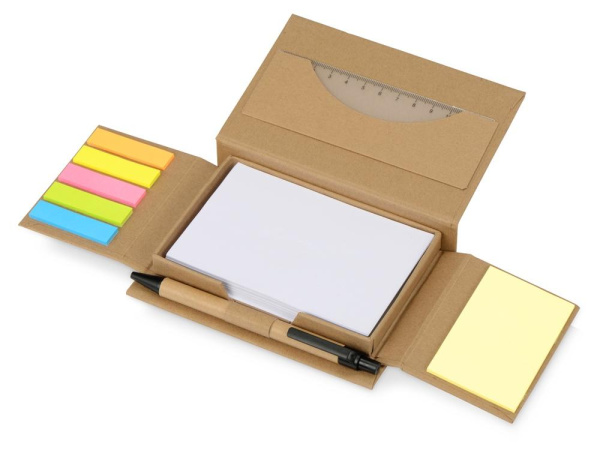  Наборы Артикул 388907 Канцелярский набор для записей Stick box, натуральный на складе 4523 шт по цене 427.17 ₽