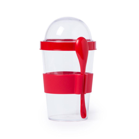Happy Gifts Extra Контейнеры Артикул 345572 08 Контейнер для еды YOPLAT с ложкой, пластик на складе 1027 шт по цене 512 ₽