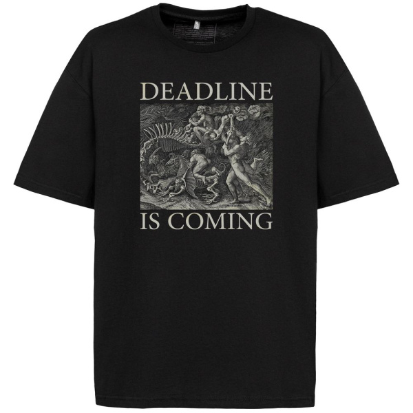 Соль Футболки Артикул 71450.30 Футболка оверсайз Deadline, черная на складе 74 шт по цене 2&nbsp;300 ₽