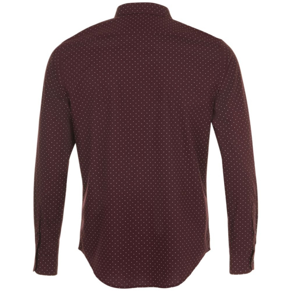 Sol's Рубашки Артикул 01648502 Рубашка мужская Becker Men, бордовая с белым на складе 24 шт по цене 2&nbsp;100 ₽