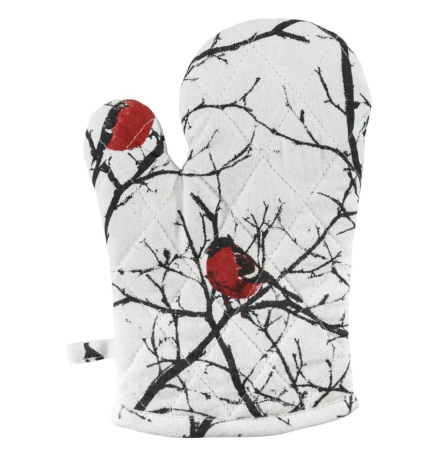 Happy gifts Наборы Артикул 24401 Подарочный набор  для кухни  "Снегири": передник и прихватки (2 шт) на складе 0 шт по цене 481 ₽