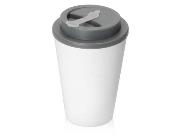  Стаканы Артикул 873426.00 Пластиковый стакан Take away с двойными стенками и крышкой с силиконовым клапаном, 350 мл, белый/серый на складе 6194 шт по цене 375.50 ₽