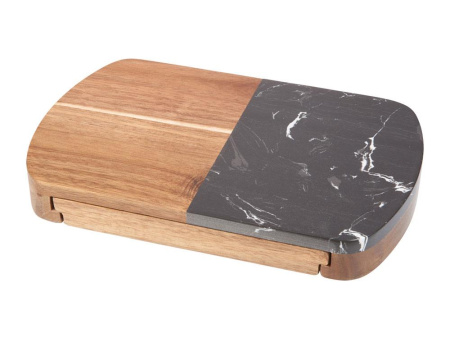 Eat & Bite Select Наборы Артикул 829308 Набор для сыра в подарочной коробке из акации и мрамора Date на складе 1620 шт по цене 3&nbsp;994.23 ₽